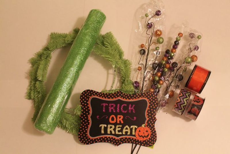 DIY mesh wreath Halloween