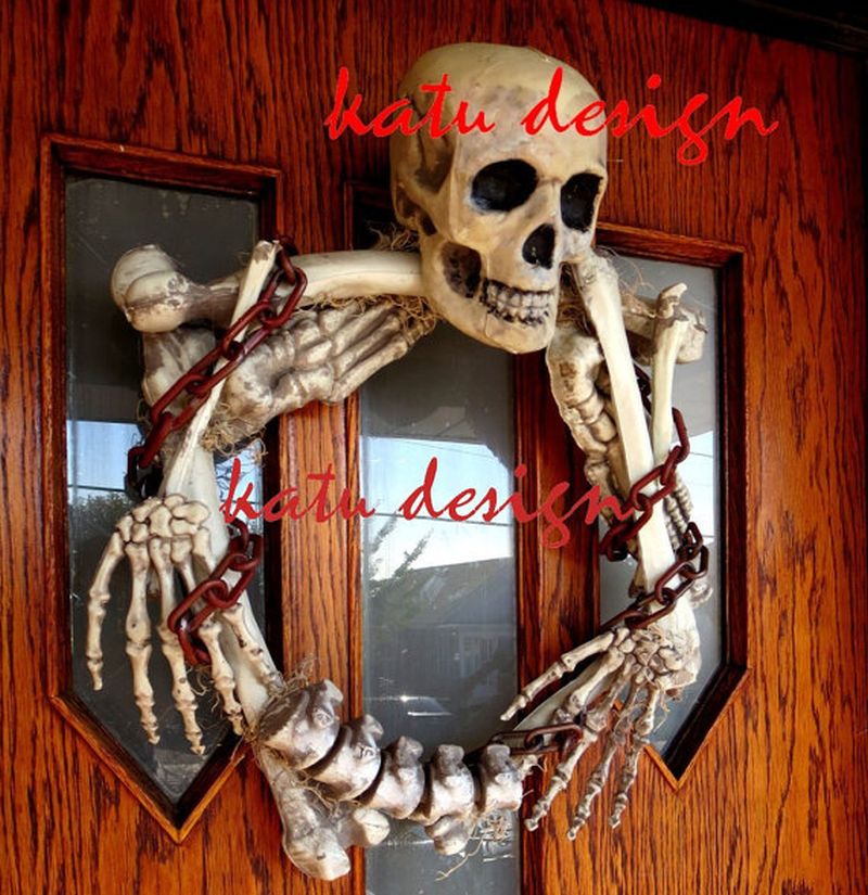 Original skeleton made wreath