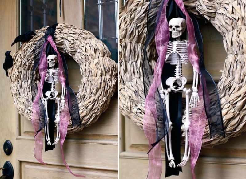 Cute skeleton wreath
