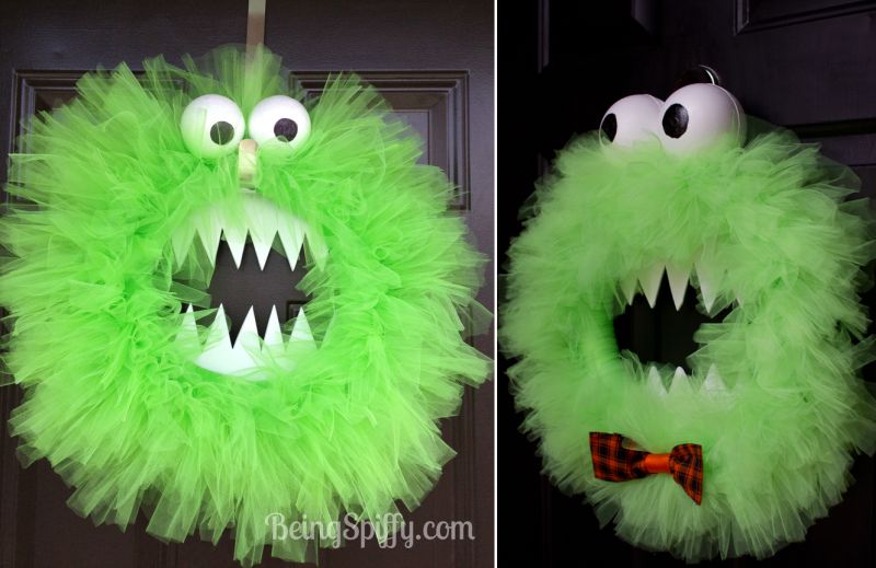 cute monster wreath