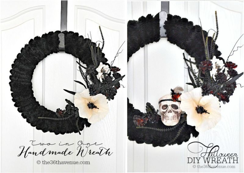 The black wreath with skull