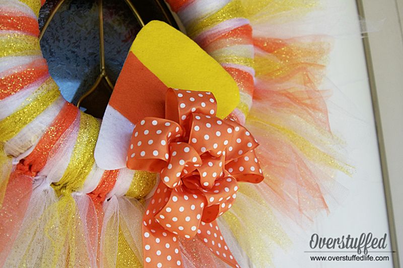Tulle wreath for Halloween