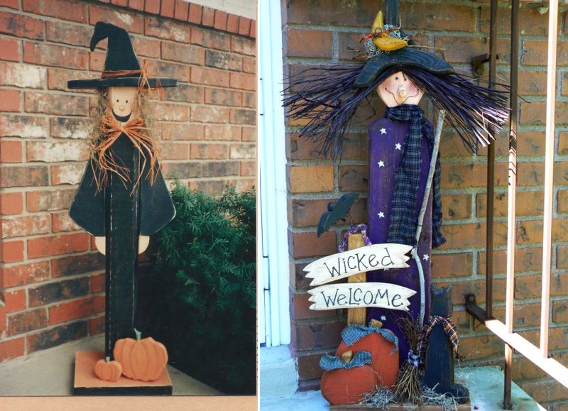 Pallet witch for halloween