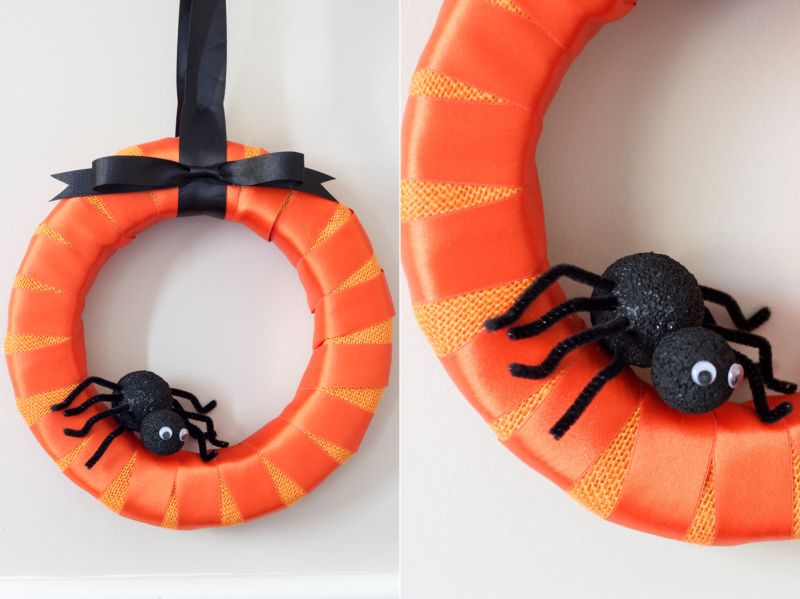 DIY Halloween Burlap Wreath
