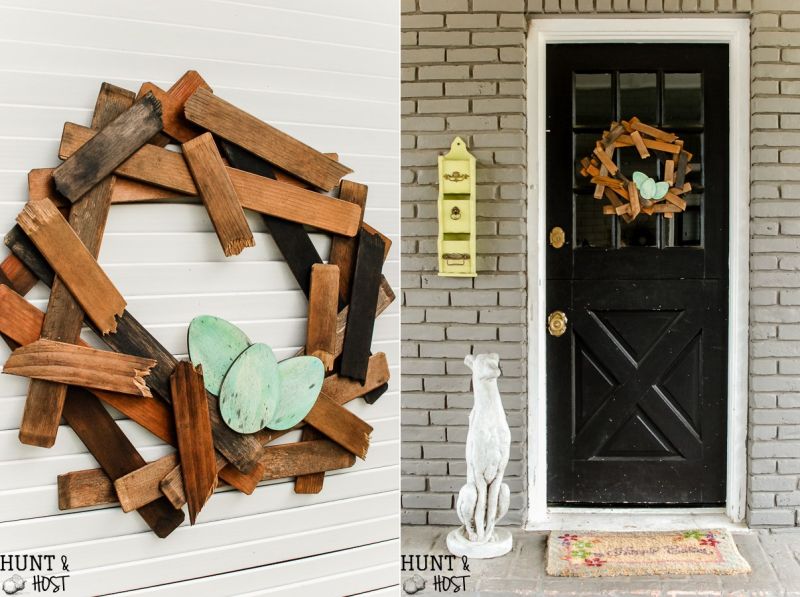 DIY Wood Bird Nest Wreath