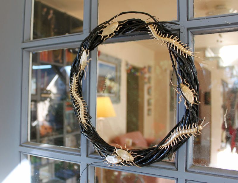Golden Bug Halloween Wreath