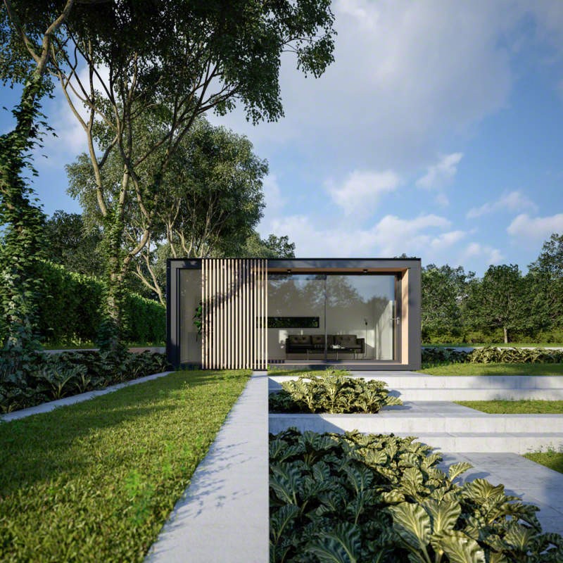 Glide Pod prefab backyard cabin by Pod Space is winner of Red Dot Product Design award 2017