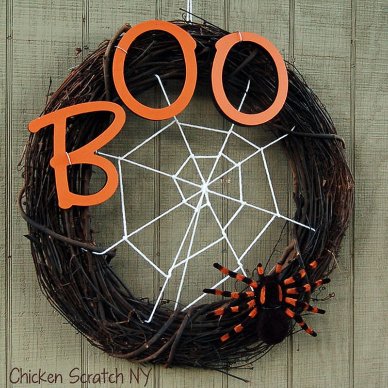 Grapevine Spider Wreath