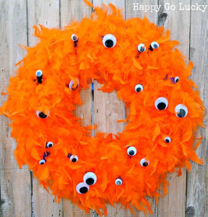 Halloween Monster Eye Wreath