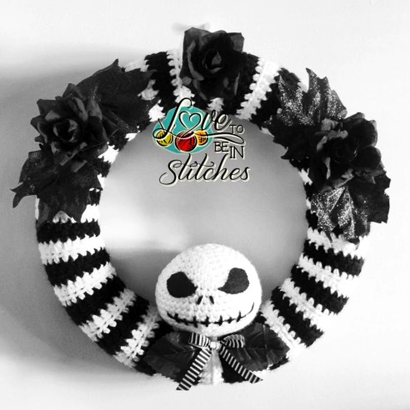 Crochet Jack Skellington Wreath