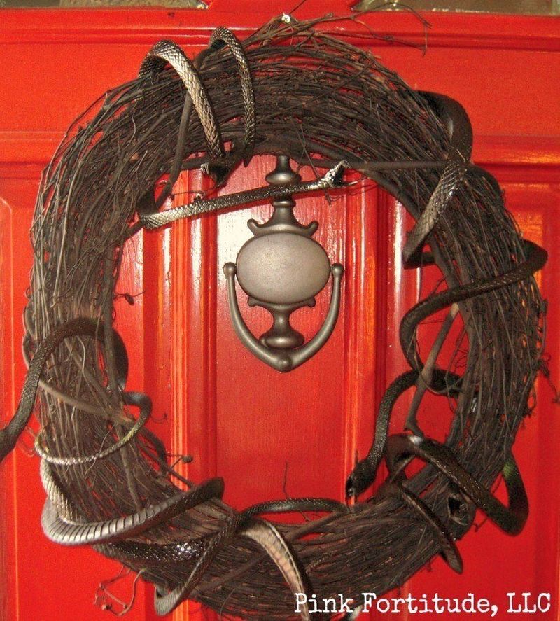Scary DIY Snake Wreath