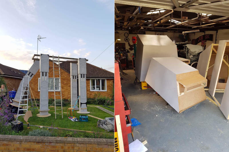 Ian Mockett builds life-size AT-AT Walker replica in his garden