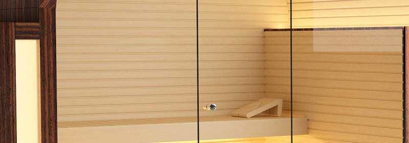 Swing freestanding sauna by Küng to enjoy benefits of sweating at home