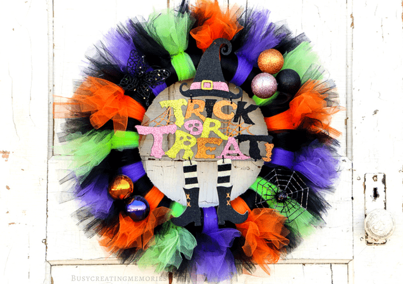 Tutu Halloween Wreath