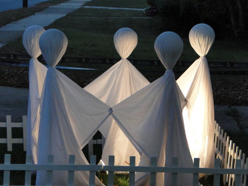 Halloween backyard decor