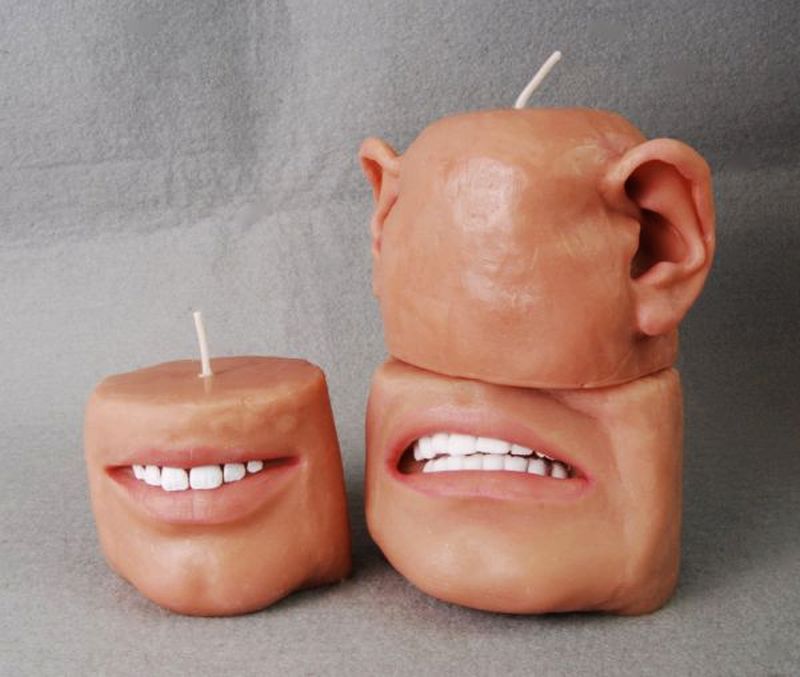 Creepy halloween candles