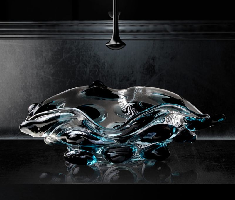 Glass Design’s Murano glass sinks add artistic flair to your bathroom