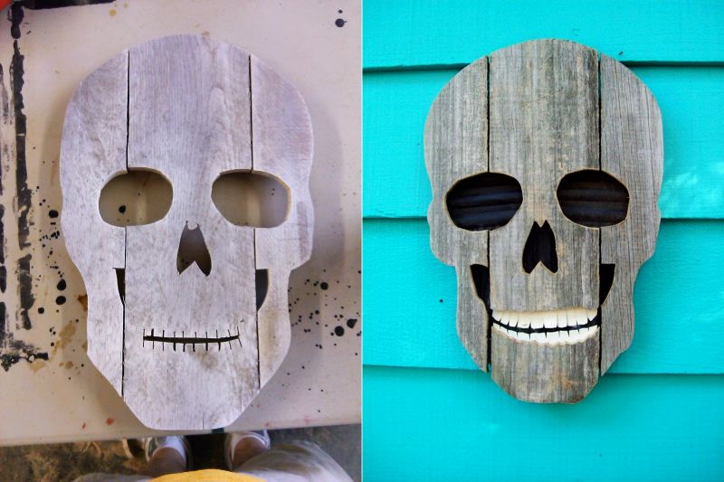 Pallet wood skull