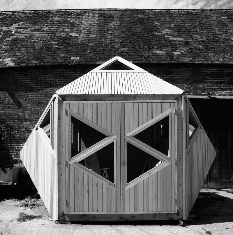 Tripod flat pack garden shed by Woodwork Designs