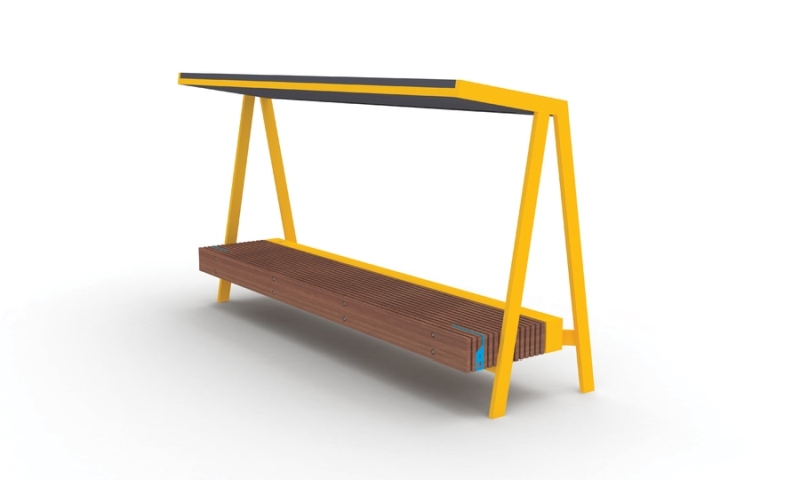 Woody solar bench By David Karásek,