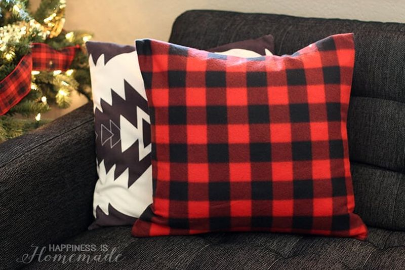 Christmas-themed cushion covers and throws