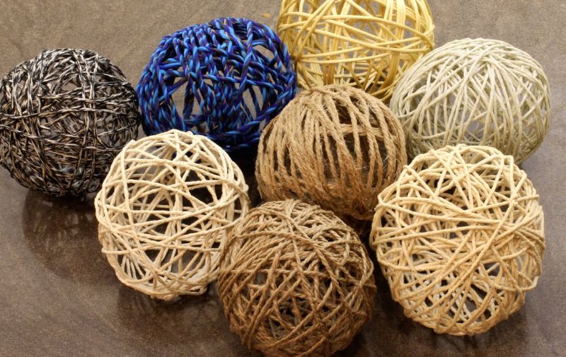 Twine Christmas tree ornaments