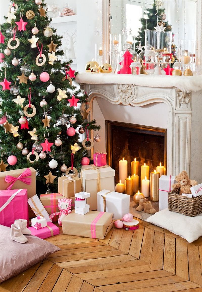 Decorate with jars, bottles and glassware for Christmas