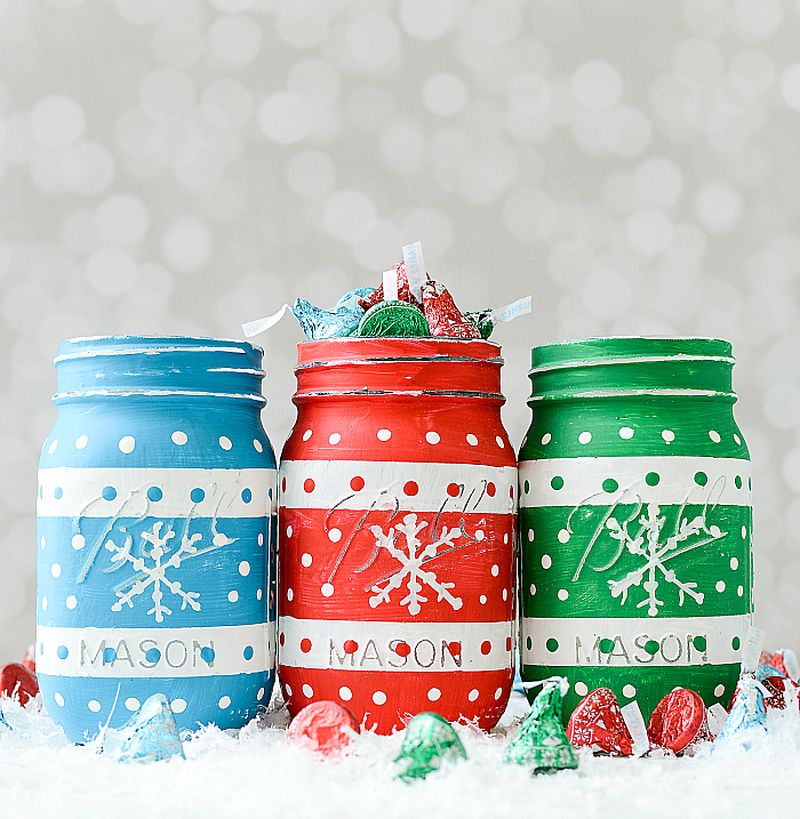 Christmas mason jars