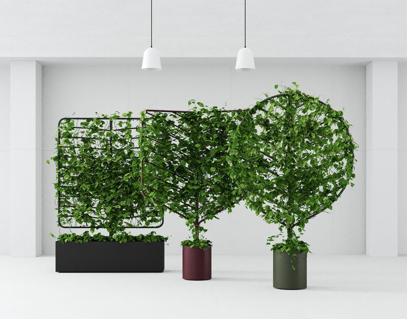Helen Kontouris’ botanical planter screens bring nature to any urban environment