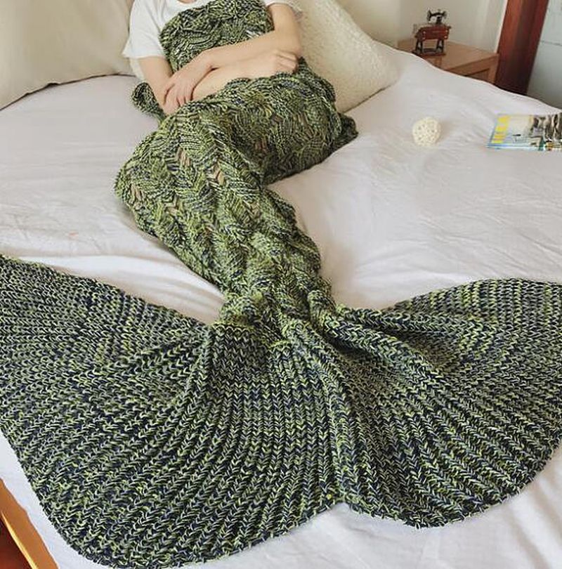 Mermaid tail blanket