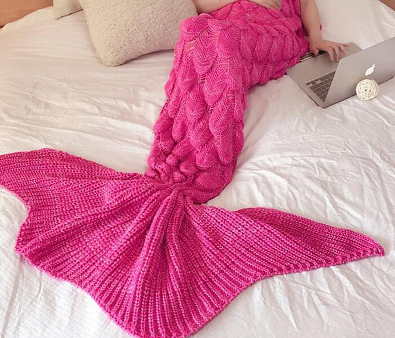 Mermaid tail blanket