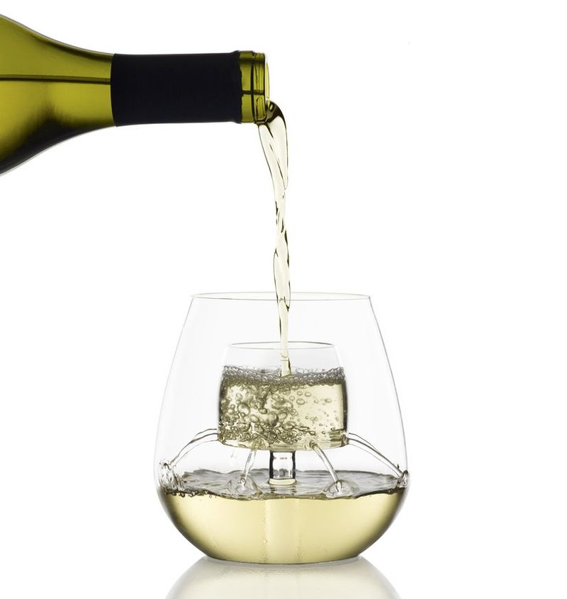 Shower wine glass
