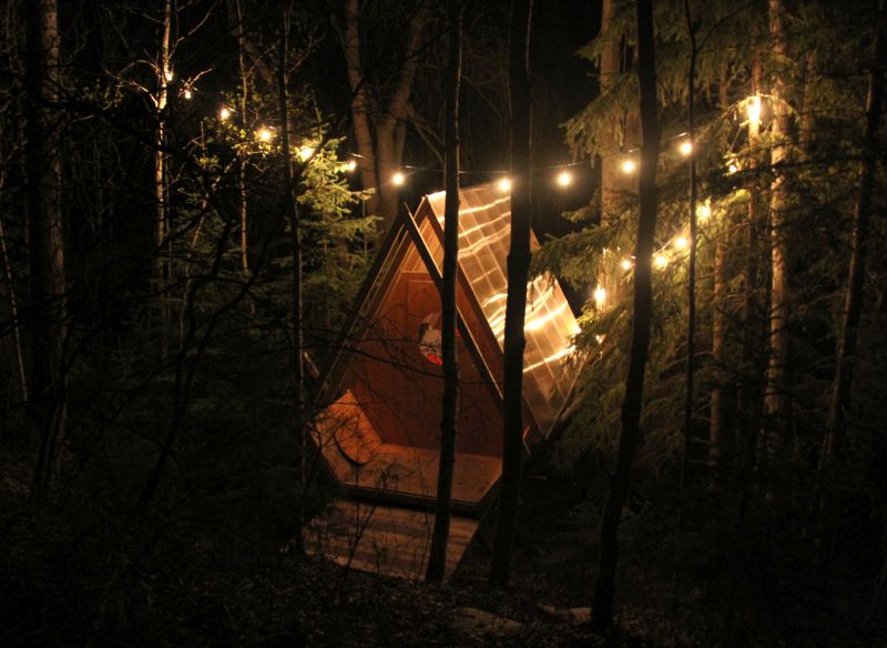Studio North’s human-sized Birdhut features 20 birdhouses on its façade