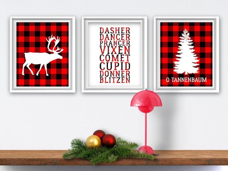 Wall decals and artwork for Christmas decor