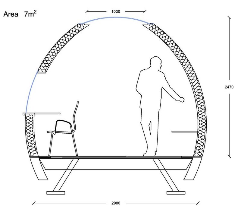 Domed garden pod by Podmakers lets you work, meditate or sleep