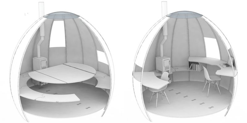 Domed garden pod by Podmakers lets you work, meditate or sleep