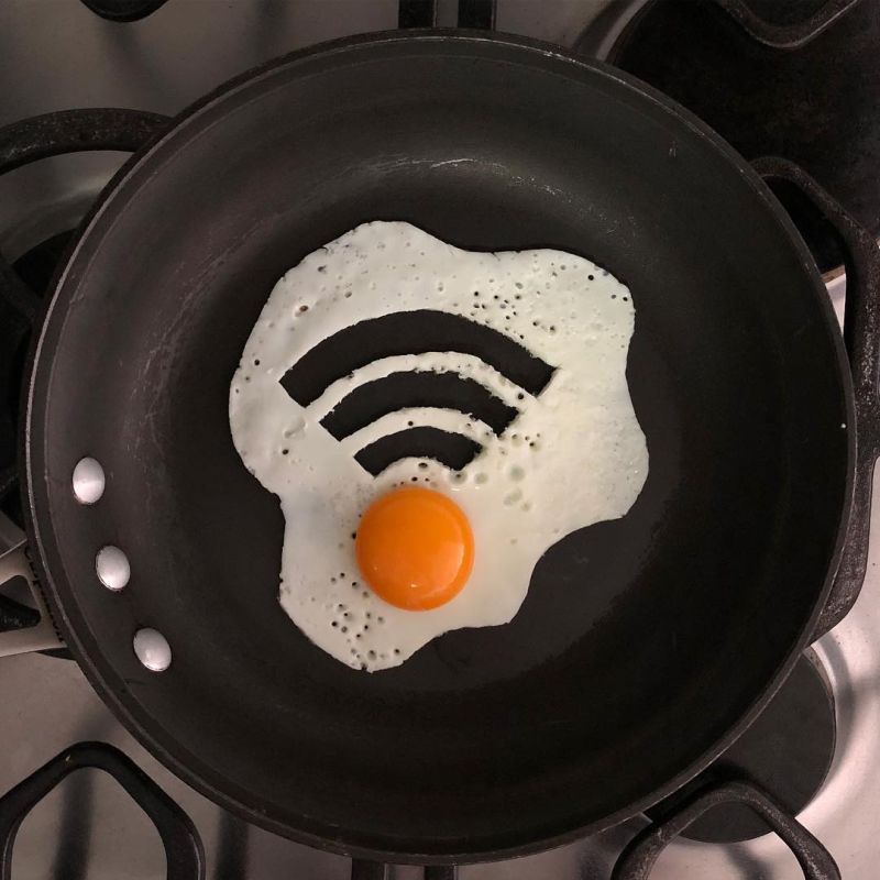 fried egg arts by Michele Baldini