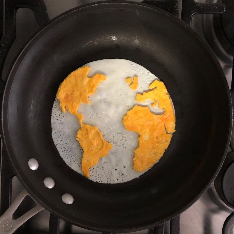 fried egg arts by Michele Baldini