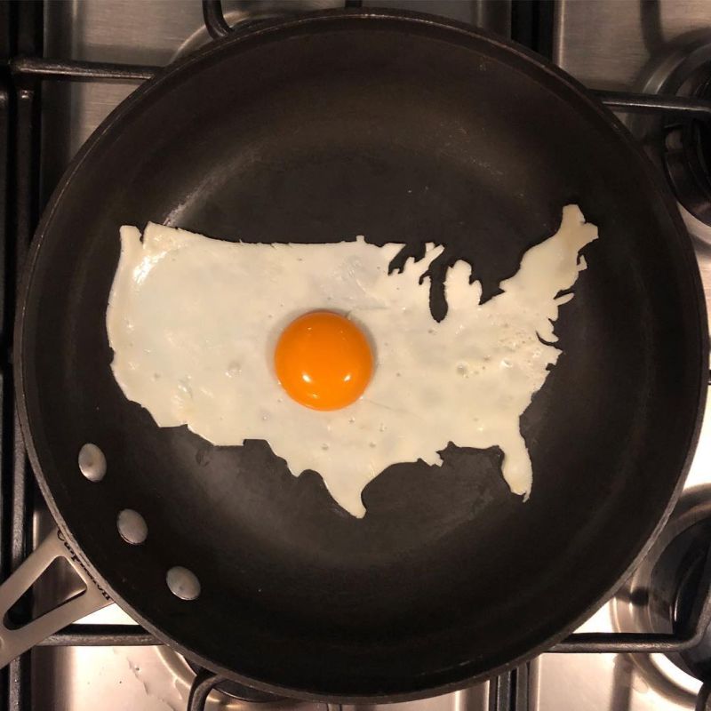 fried egg arts by Michele Baldini