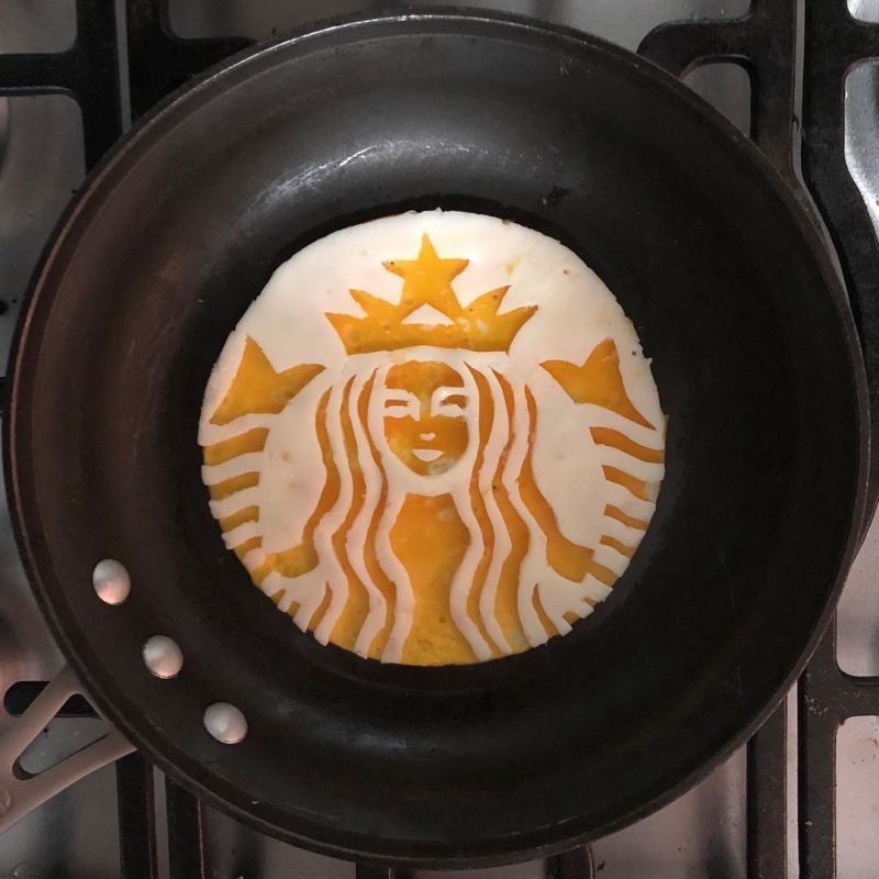 fried egg arts by Michele Baldini