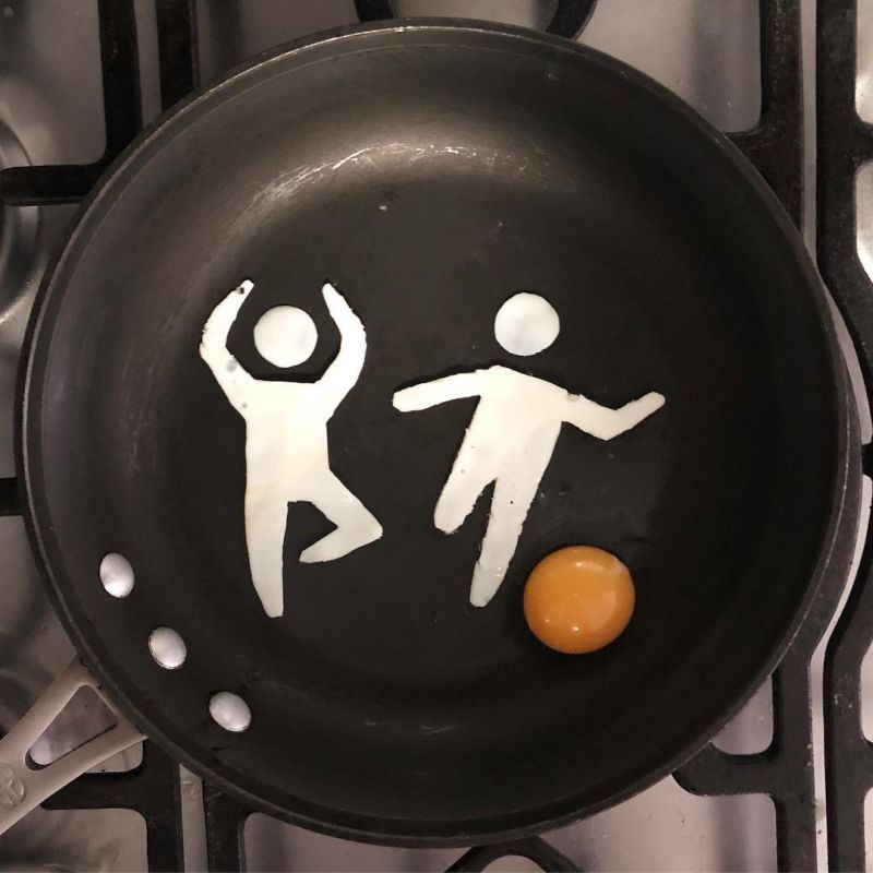 fried egg arts by Michele Baldini