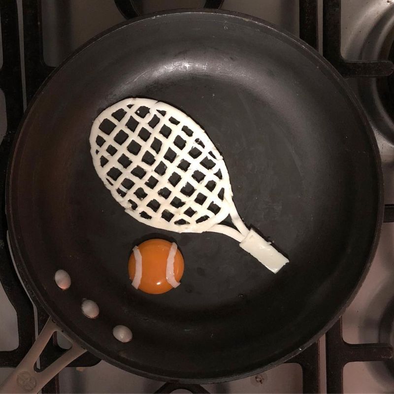 fried egg arts by Michele Baldini