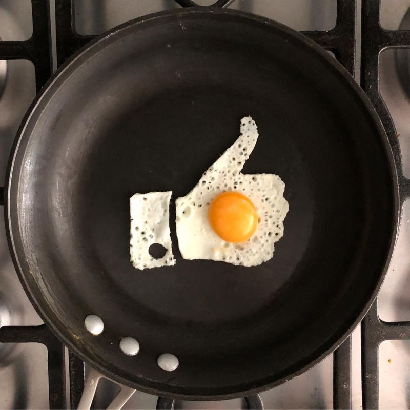 fried egg arts by Michele Baldini