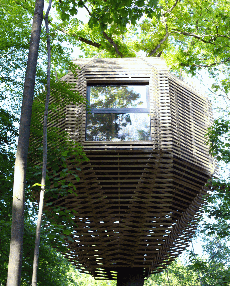 Geometric Treehouse Inspired by Bird’s Nest takes You Closer to Nature!