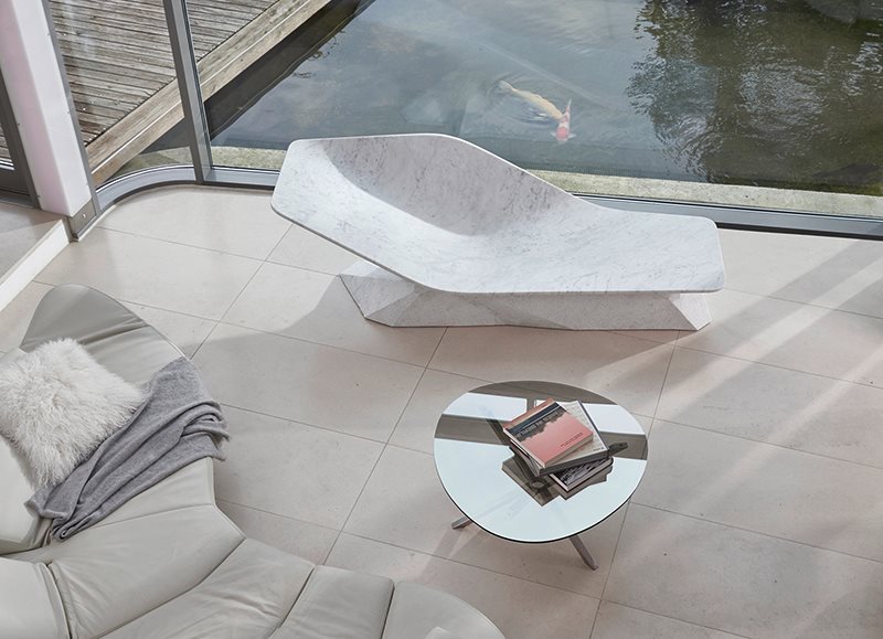 Hedi Teherani Celebrates 5o years of Draenert with Marble Wing Chaise Lounge