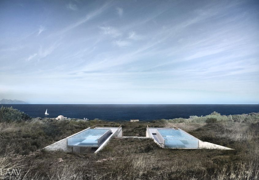 LAAV Architects designs stunning eco-resort featuring swimming pool ceilings 