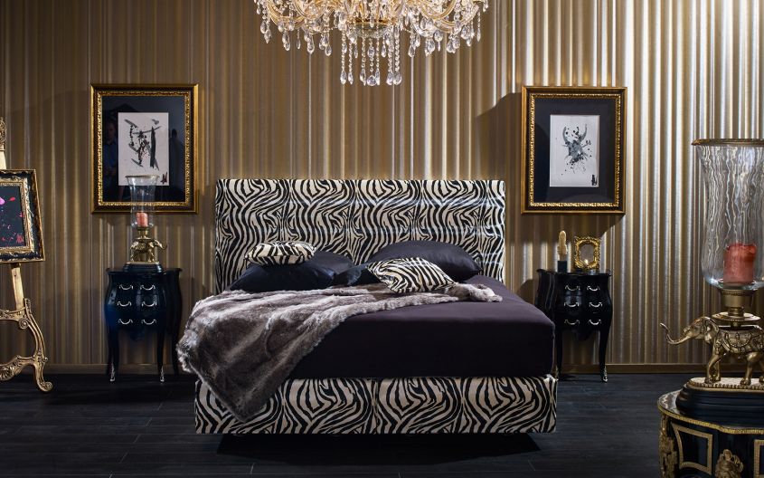 Luxurious box spring beds by Harald Glööckler for a drool-worthy bedroom 