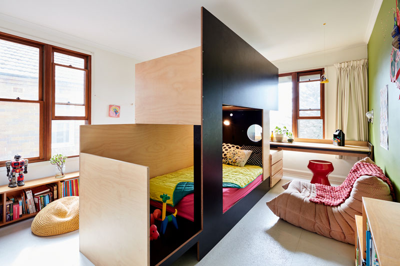 Custom Bunk Bed Splits A Room Into Two Separate Spaces