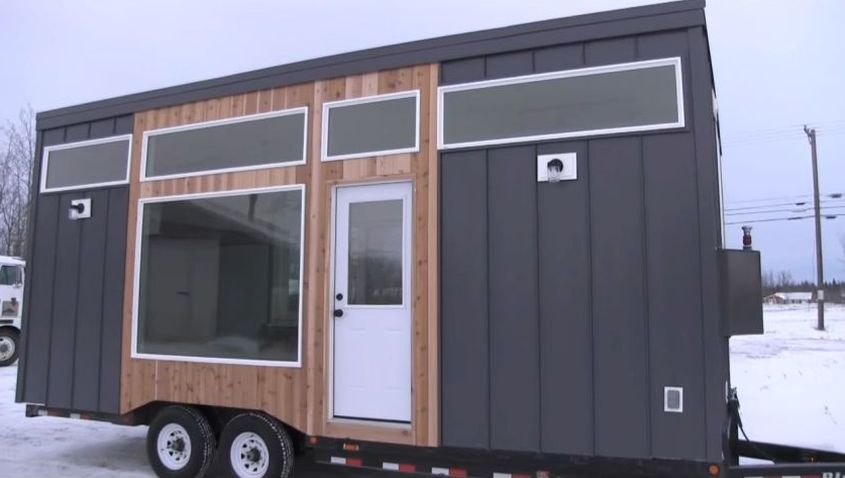 Ana White’s open concept tiny house on wheels 