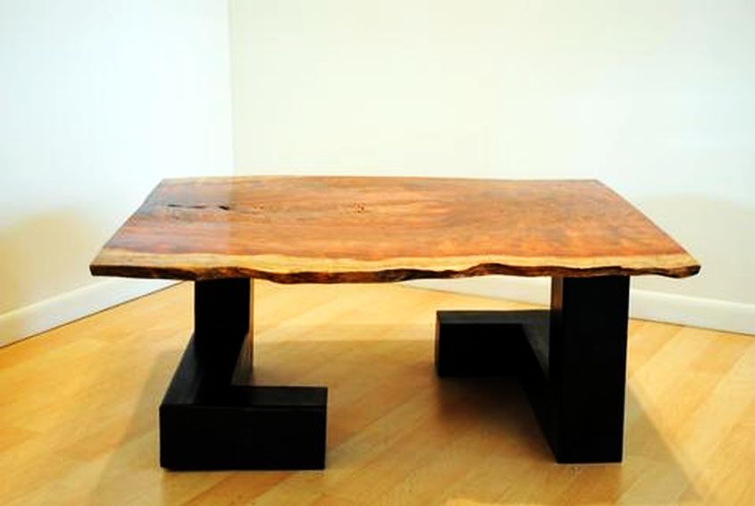 Bubinga slab live edge table by Donald Mee Design